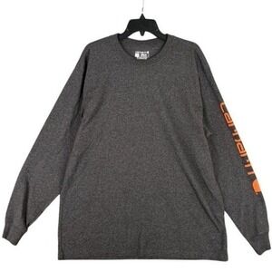 Carhartt Loose Fit Shirt Men L Workwear Logo Graphic Crew Utility Labor